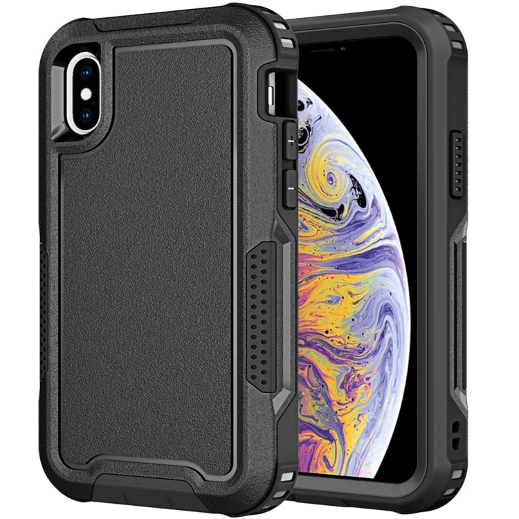 For iPhone XS Max 3 in 1 PC + TPU Shockproof Phone Case