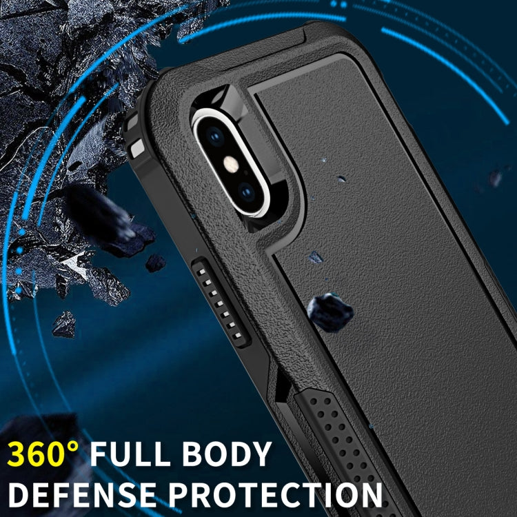 For iPhone XS Max 3 in 1 PC + TPU Shockproof Phone Case
