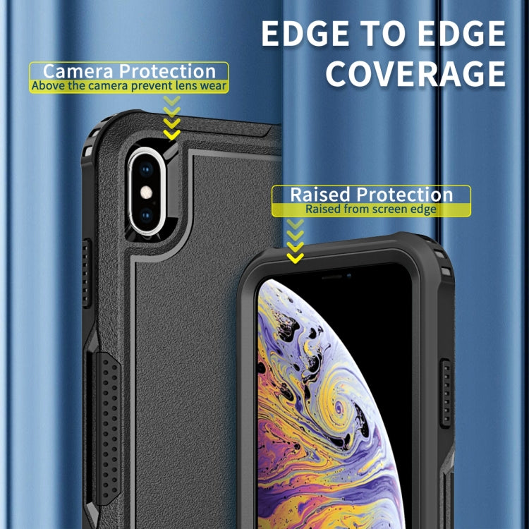 For iPhone XS Max 3 in 1 PC + TPU Shockproof Phone Case