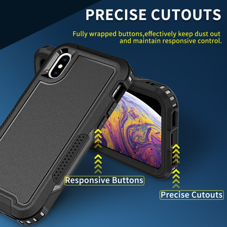 For iPhone XS Max 3 in 1 PC + TPU Shockproof Phone Case
