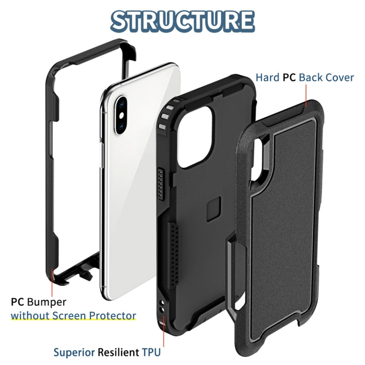 For iPhone XS Max 3 in 1 PC + TPU Shockproof Phone Case