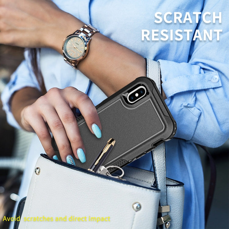 For iPhone XS Max 3 in 1 PC + TPU Shockproof Phone Case