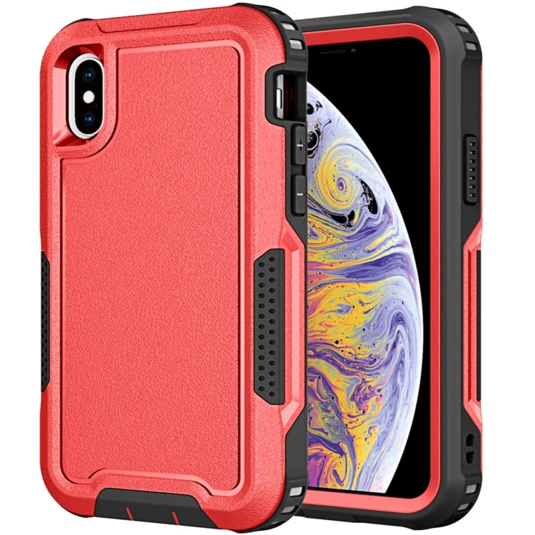 For iPhone XS Max 3 in 1 PC + TPU Shockproof Phone Case
