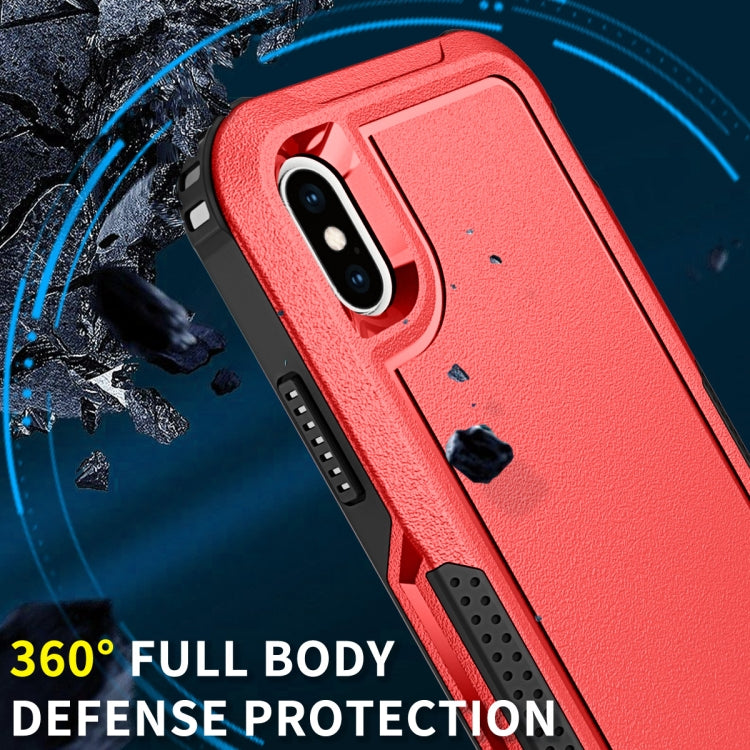 For iPhone XS Max 3 in 1 PC + TPU Shockproof Phone Case
