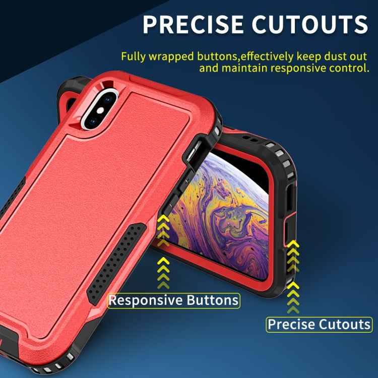 For iPhone XS Max 3 in 1 PC + TPU Shockproof Phone Case