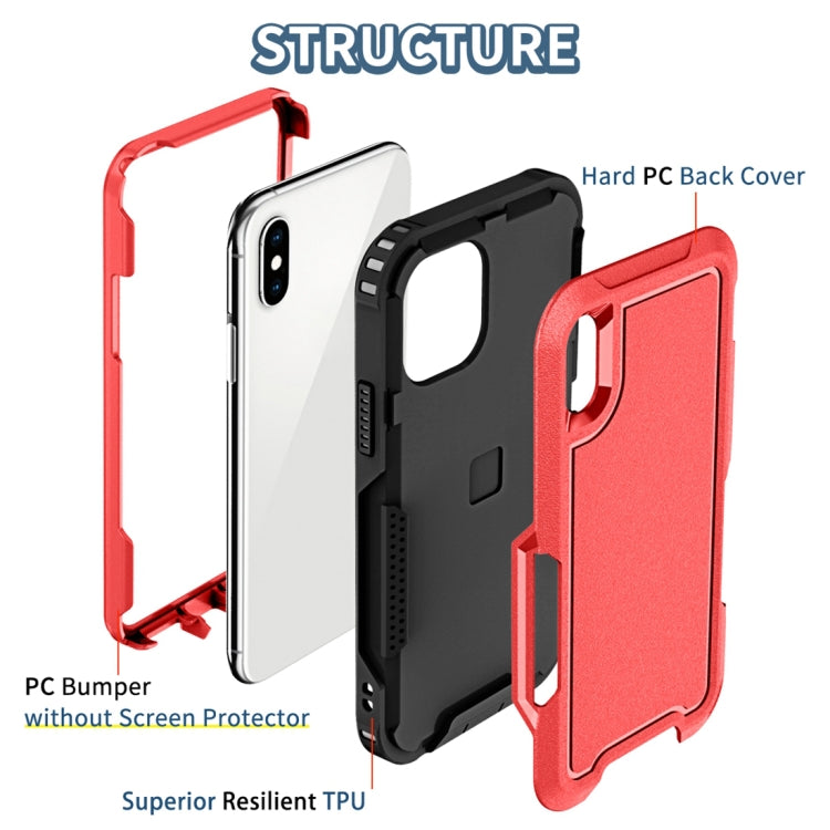 For iPhone XS Max 3 in 1 PC + TPU Shockproof Phone Case