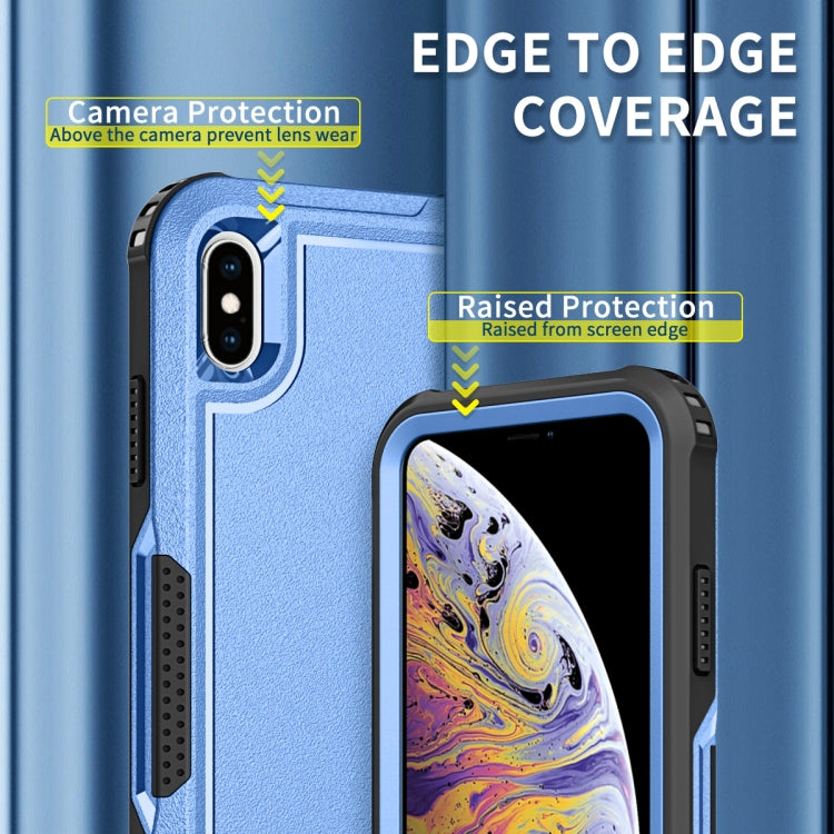 For iPhone XS Max 3 in 1 PC + TPU Shockproof Phone Case