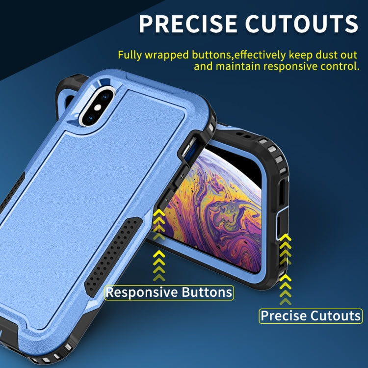 For iPhone XS Max 3 in 1 PC + TPU Shockproof Phone Case