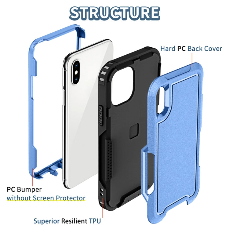 For iPhone XS Max 3 in 1 PC + TPU Shockproof Phone Case