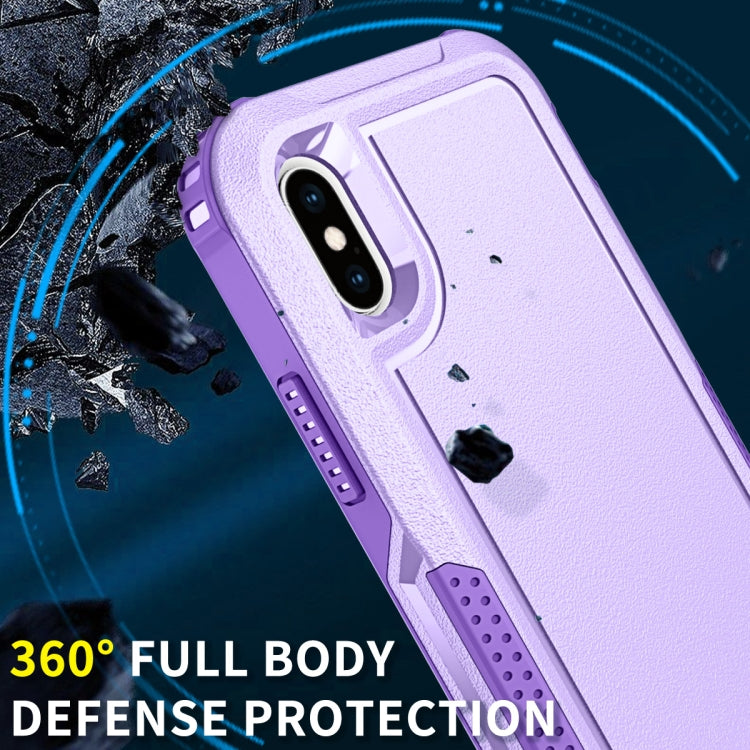 For iPhone XS Max 3 in 1 PC + TPU Shockproof Phone Case