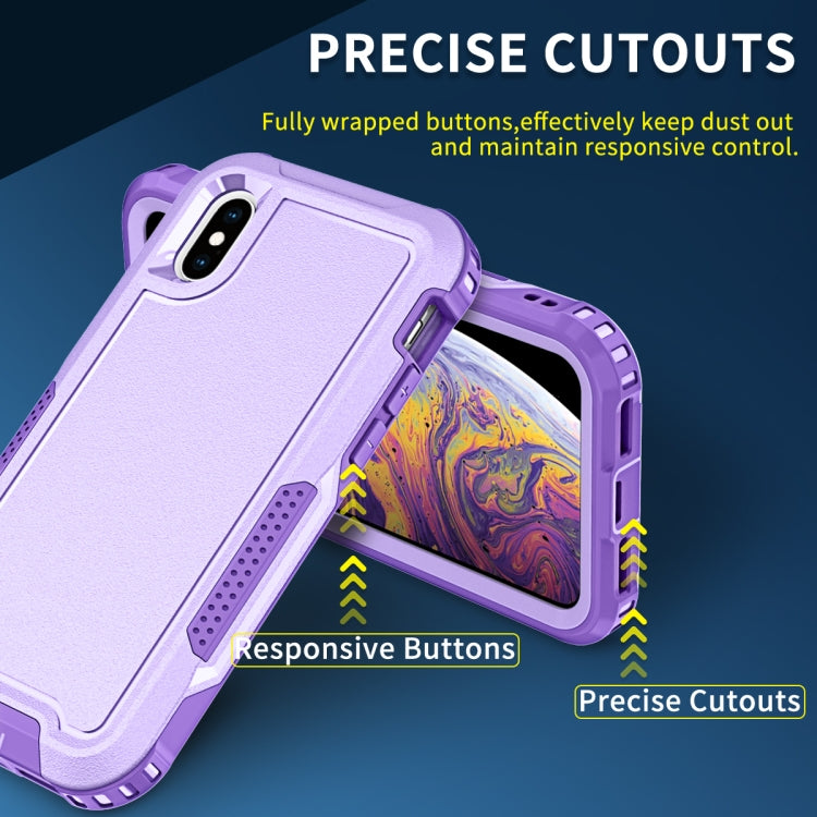 For iPhone XS Max 3 in 1 PC + TPU Shockproof Phone Case