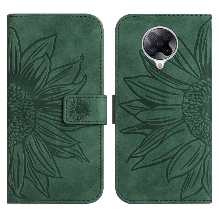 For Xiaomi Redmi K30 Pro / Poco F2 Pro Skin Feel Sun Flower Pattern Flip Leather Phone Case with Lanyard