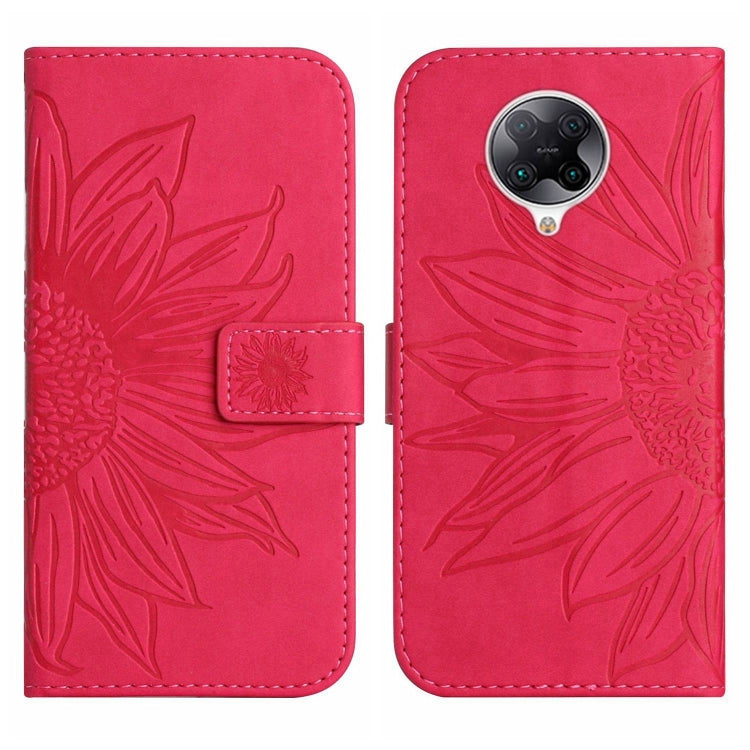 For Xiaomi Redmi K30 Pro / Poco F2 Pro Skin Feel Sun Flower Pattern Flip Leather Phone Case with Lanyard