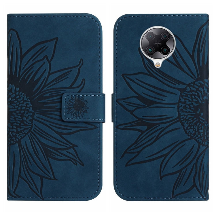 For Xiaomi Redmi K30 Pro / Poco F2 Pro Skin Feel Sun Flower Pattern Flip Leather Phone Case with Lanyard