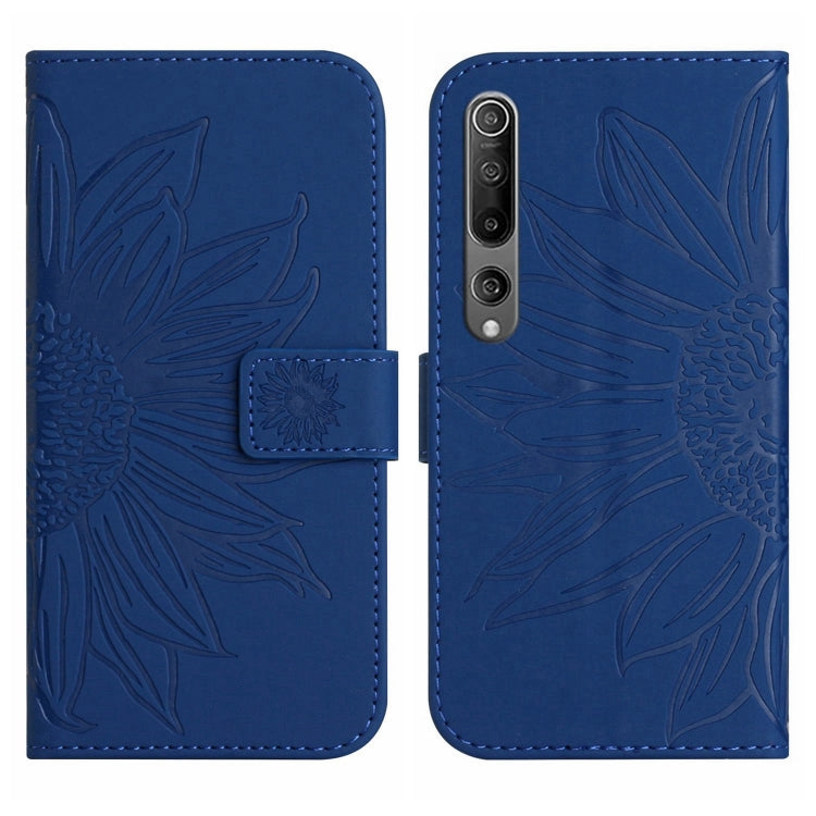 For Xiaomi Mi 10 / Mi 10 Pro Skin Feel Sun Flower Pattern Flip Leather Phone Case with Lanyard