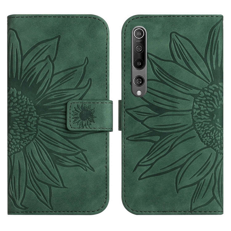 For Xiaomi Mi 10 / Mi 10 Pro Skin Feel Sun Flower Pattern Flip Leather Phone Case with Lanyard