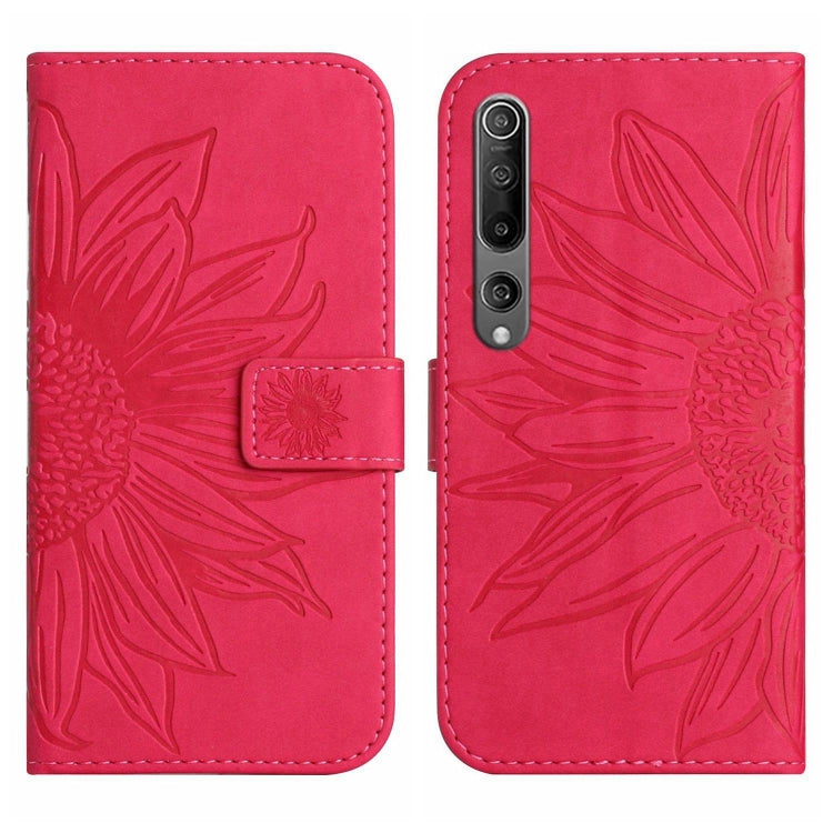 For Xiaomi Mi 10 / Mi 10 Pro Skin Feel Sun Flower Pattern Flip Leather Phone Case with Lanyard