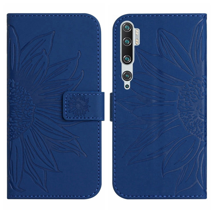 For Xiaomi Mi Note 10 / Note 10 Pro / CC9 Pro Skin Feel Sun Flower Pattern Flip Leather Phone Case with Lanyard