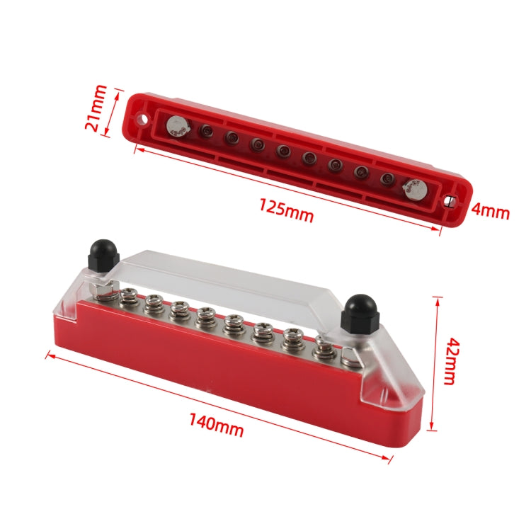 8 Way Power Distribution Block Terminal Studs with 2 Fixing Screws