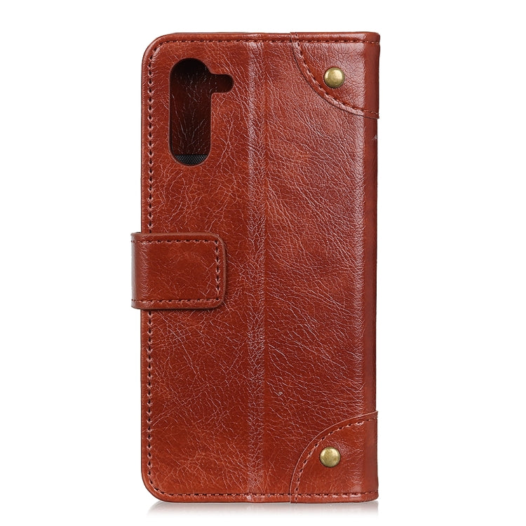 For OPPO Realme 6 Copper Buckle Nappa Texture Horizontal Flip Leather Case with Holder & Card Slots & Wallet