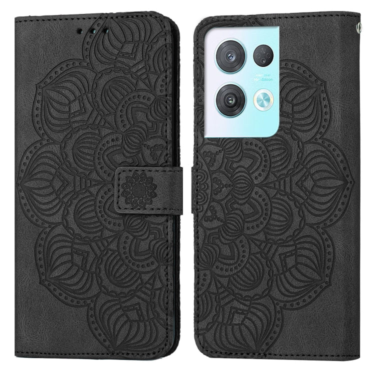 For OPPO Reno8 Pro Mandala Embossed Flip Leather Phone Case