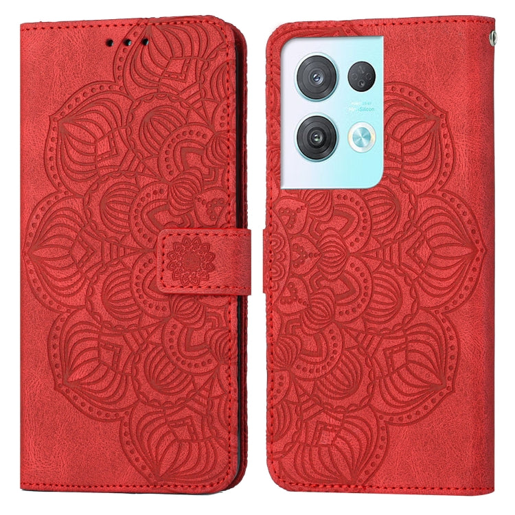 For OPPO Reno8 Pro Mandala Embossed Flip Leather Phone Case