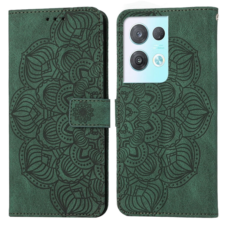 For OPPO Reno8 Pro Mandala Embossed Flip Leather Phone Case