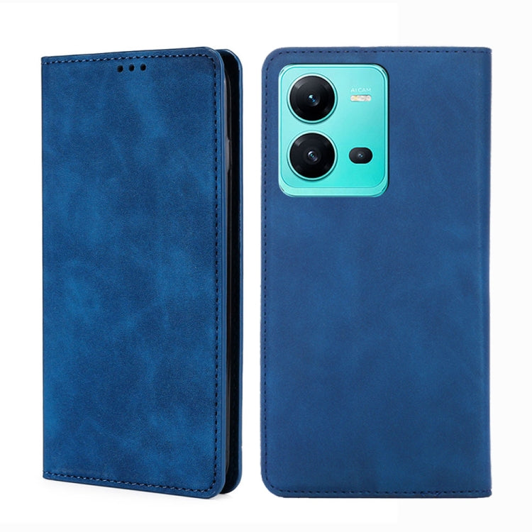 For vivo V25 5G/V25e 5G/X80 Lite Skin Feel Magnetic Horizontal Flip Leather Phone Case