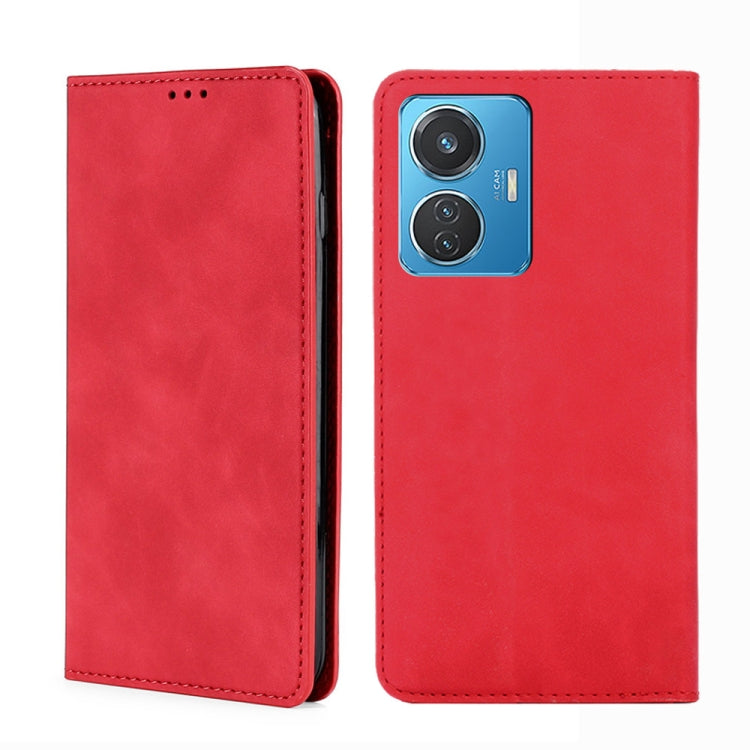 For vivo Y55 4G Skin Feel Magnetic Horizontal Flip Leather Phone Case