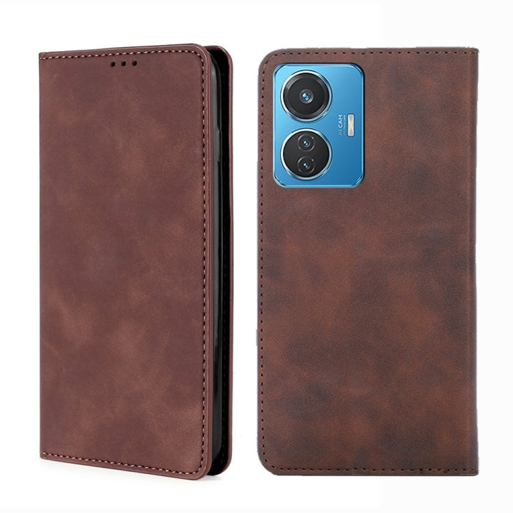 For vivo Y55 4G Skin Feel Magnetic Horizontal Flip Leather Phone Case