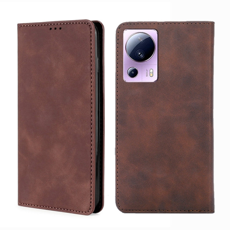 For Xiaomi Civi 2 5G Skin Feel Magnetic Horizontal Flip Leather Phone Case