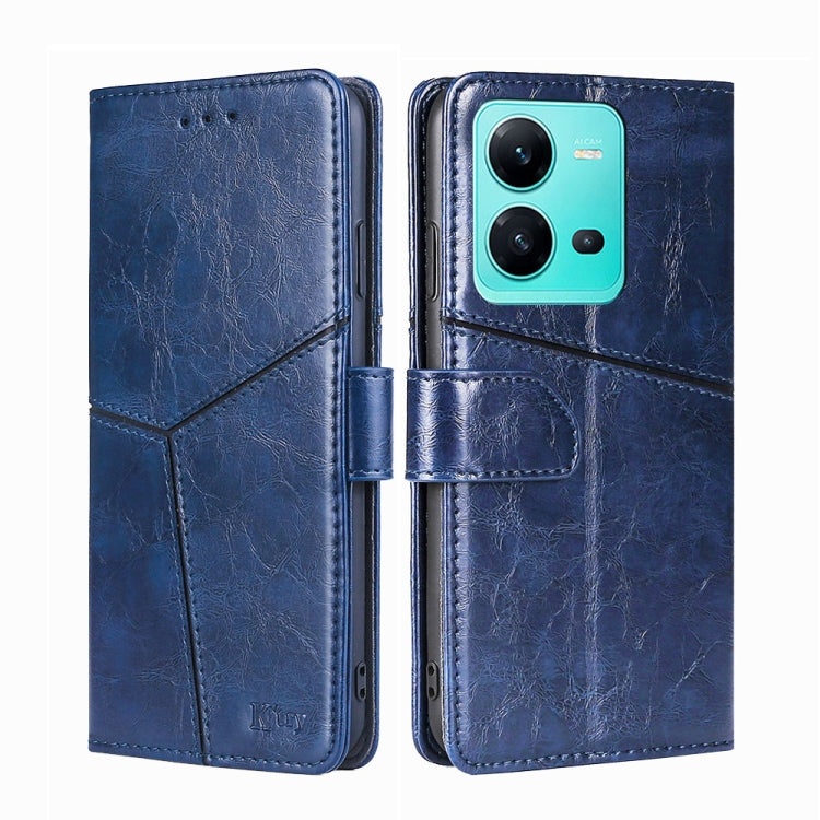 For vivo V25 5G/V25e 5G/X80 Lite Geometric Stitching Horizontal Flip Leather Phone Case