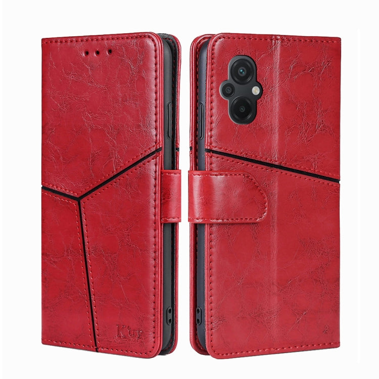 For Xiaomi Poco M5 4G Geometric Stitching Horizontal Flip Leather Phone Case