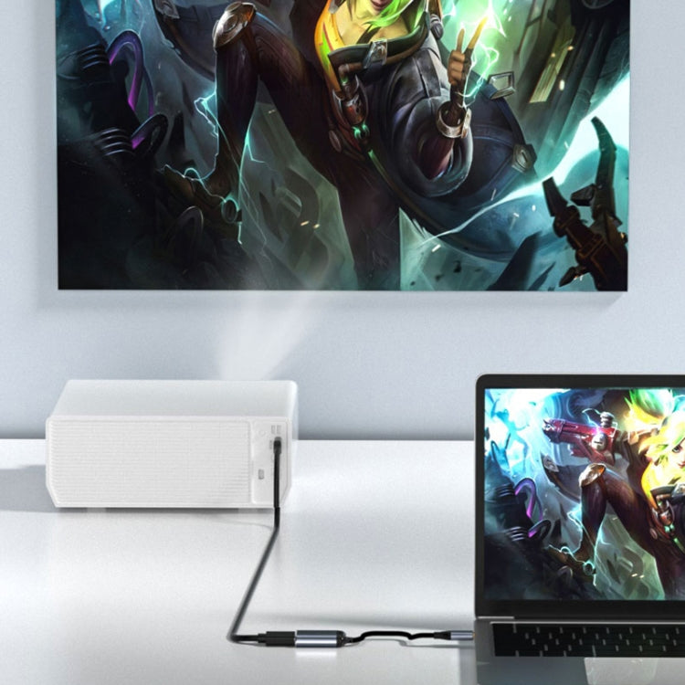 Y002 6 in 1 Type-C to VGA+HDMI+Dual USB+Dual USB-C/Type-C Interface Multifunctional Adapter