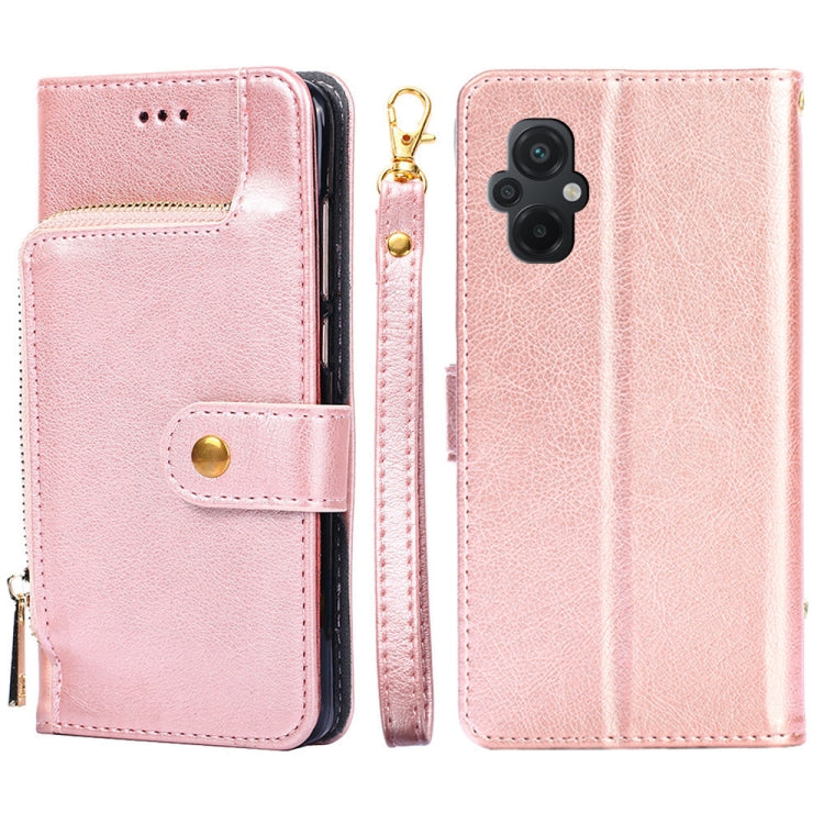 For Xiaomi Poco M5 4G Zipper Bag Leather Phone Case