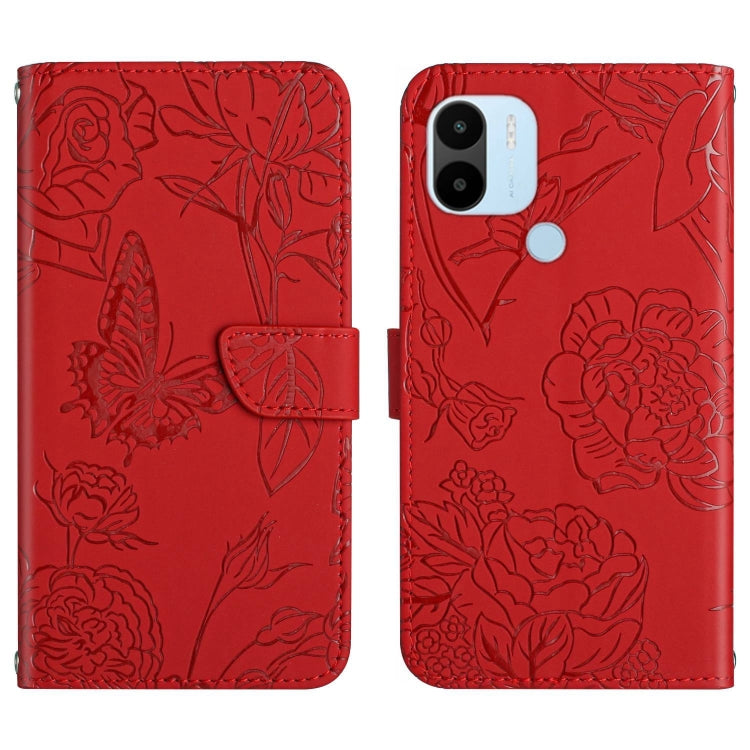 For Xiaomi Redmi A1+ HT03 Skin Feel Butterfly Embossed Flip Leather Phone Case