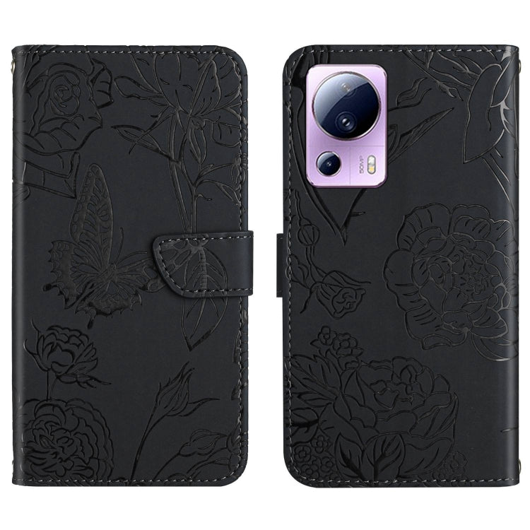 For Xiaomi 12 Lite NE HT03 Skin Feel Butterfly Embossed Flip Leather Phone Case