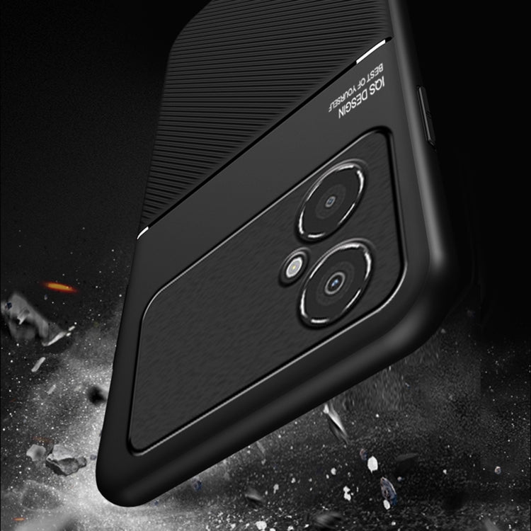 For Xiaomi Poco M4 5G Classic Tilt Strip Grain Magnetic Shockproof PC + TPU Case
