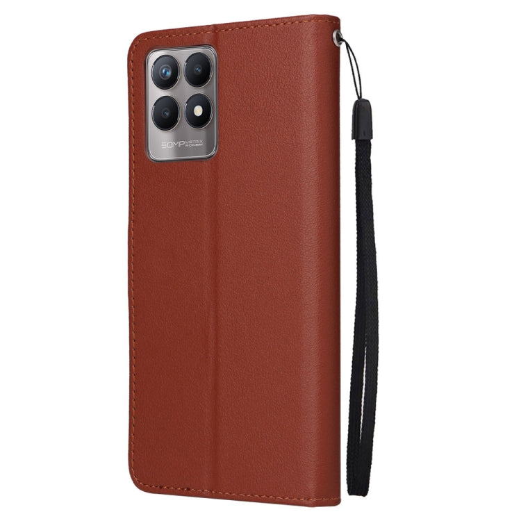 For Realme 8i Multifunctional Horizontal Flip Leather Case with Three Card Slot