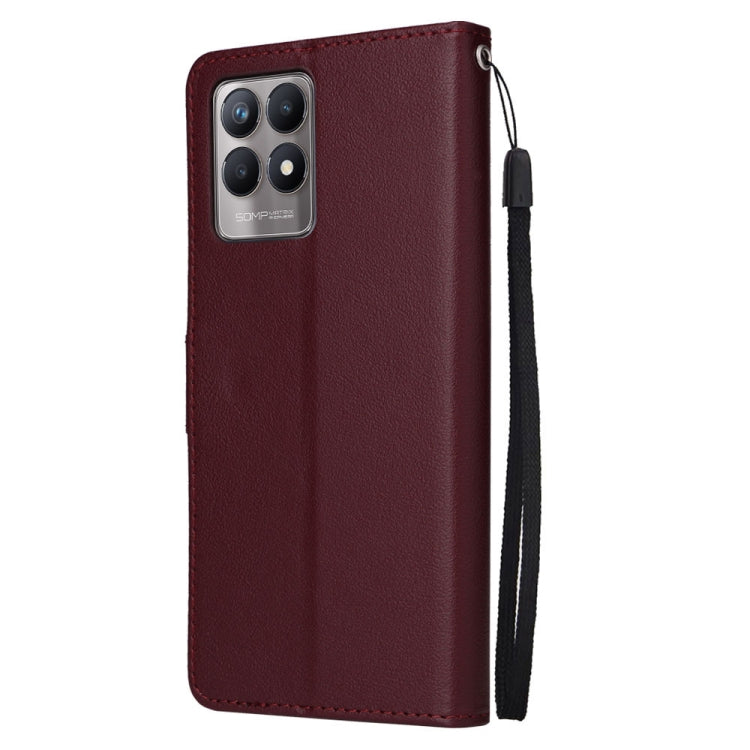 For Realme 8i Multifunctional Horizontal Flip Leather Case with Three Card Slot