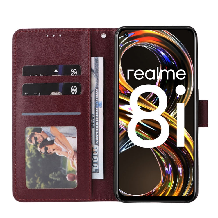 For Realme 8i Multifunctional Horizontal Flip Leather Case with Three Card Slot