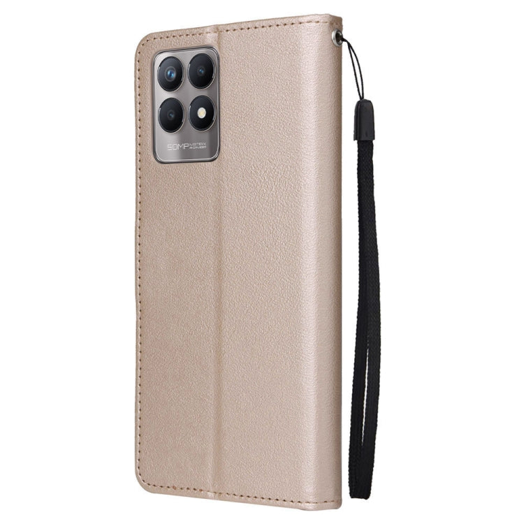 For Realme 8i Multifunctional Horizontal Flip Leather Case with Three Card Slot