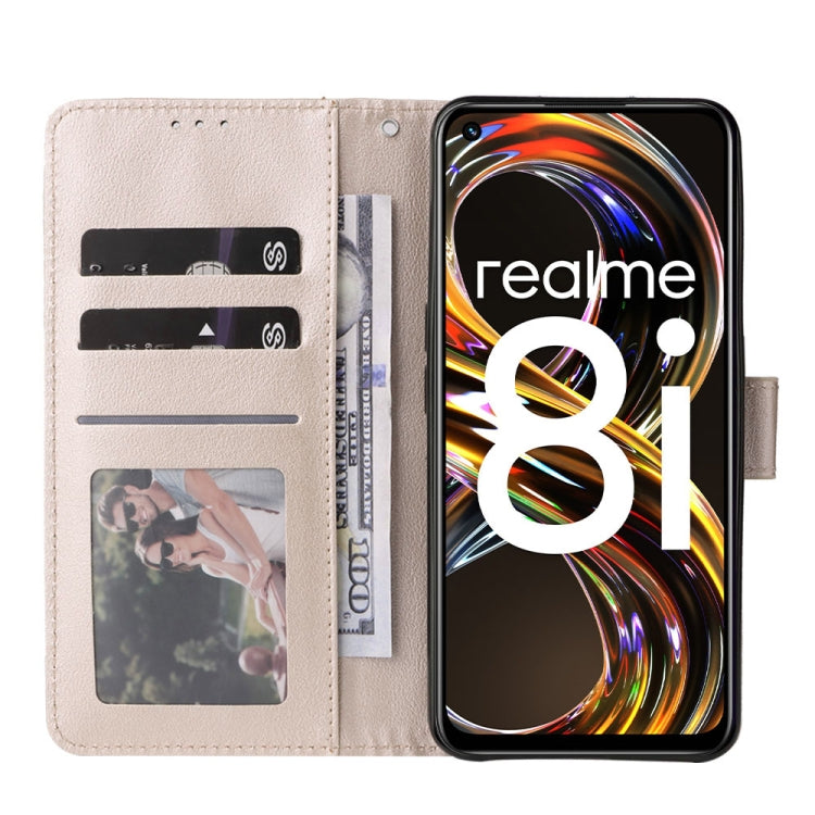 For Realme 8i Multifunctional Horizontal Flip Leather Case with Three Card Slot