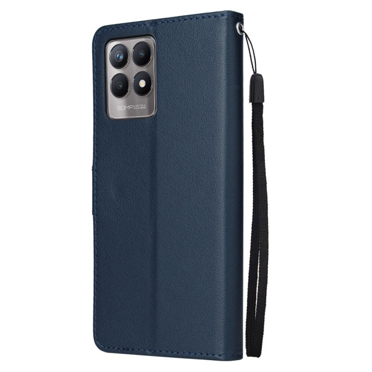 For Realme 8i Multifunctional Horizontal Flip Leather Case with Three Card Slot