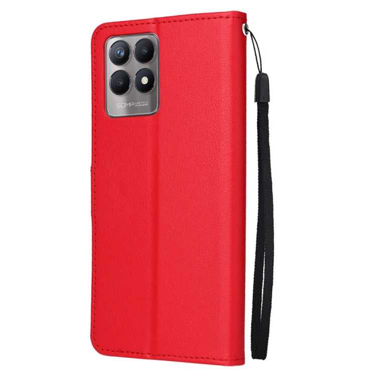 For Realme 8i Multifunctional Horizontal Flip Leather Case with Three Card Slot