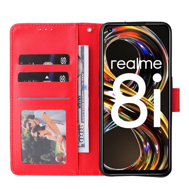 For Realme 8i Multifunctional Horizontal Flip Leather Case with Three Card Slot
