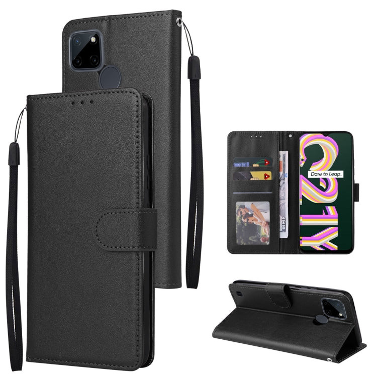 For Realme C21Y / C25Y Multifunctional Horizontal Flip Leather Case with Three Card Slot