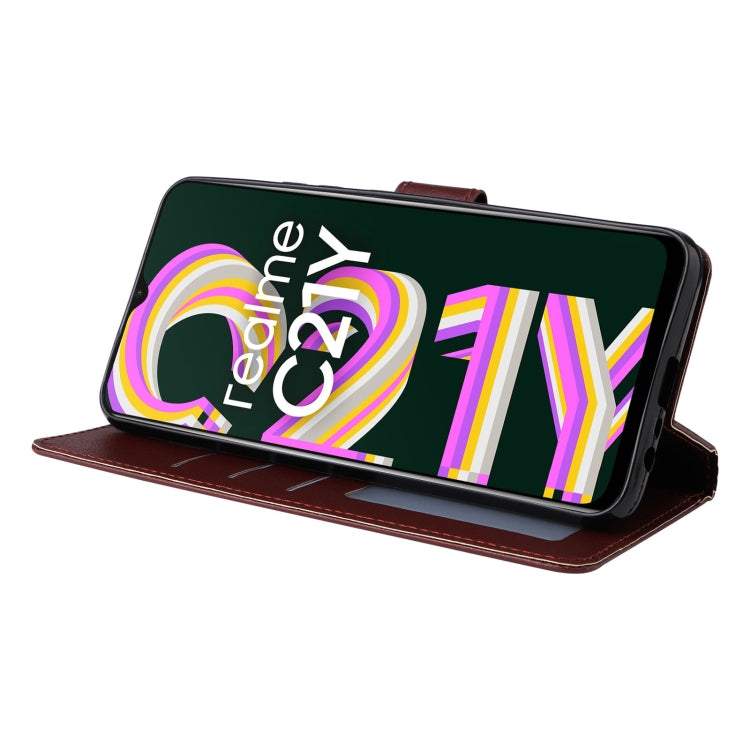 For Realme C21Y / C25Y Multifunctional Horizontal Flip Leather Case with Three Card Slot