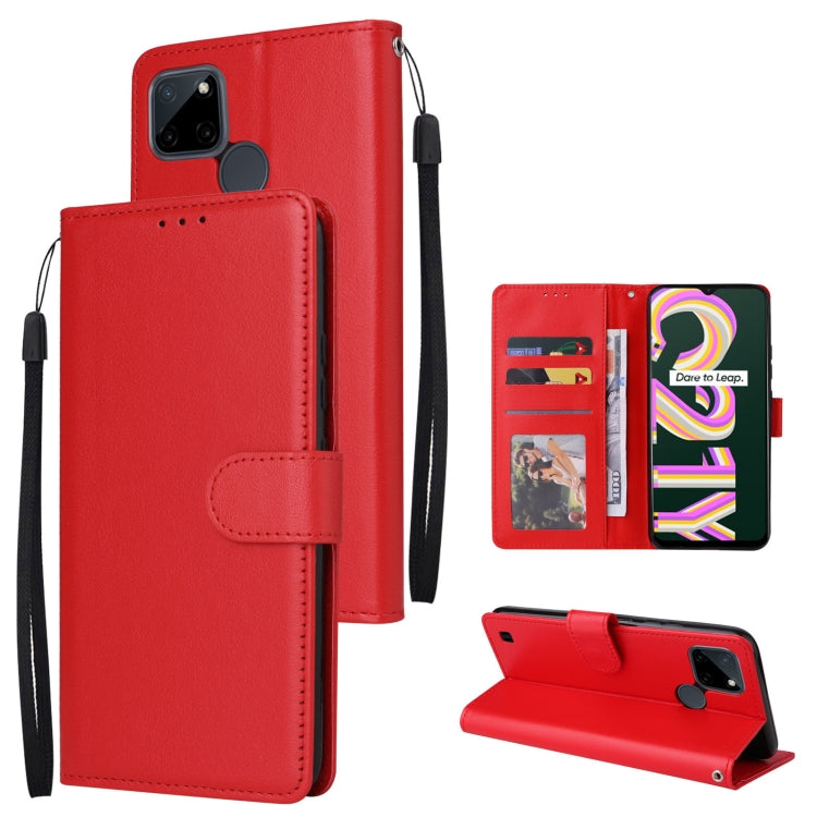 For Realme C21Y / C25Y Multifunctional Horizontal Flip Leather Case with Three Card Slot