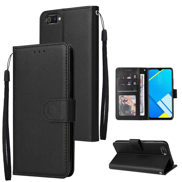 For Realme C2 Multifunctional Horizontal Flip Leather Case with Three Card Slot